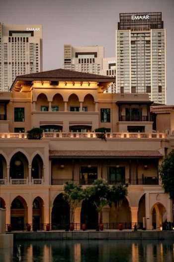 Dubai architecture viewed from the waterfront